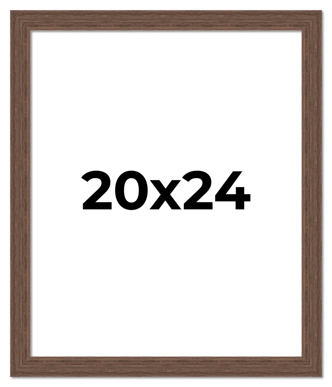 20x24 Wide Barnwood Picture Frame with UV-Resistant Acrylic & Acid Free Backing, Available in 6 Paint Finishes - Grey, Brown, White, and Black